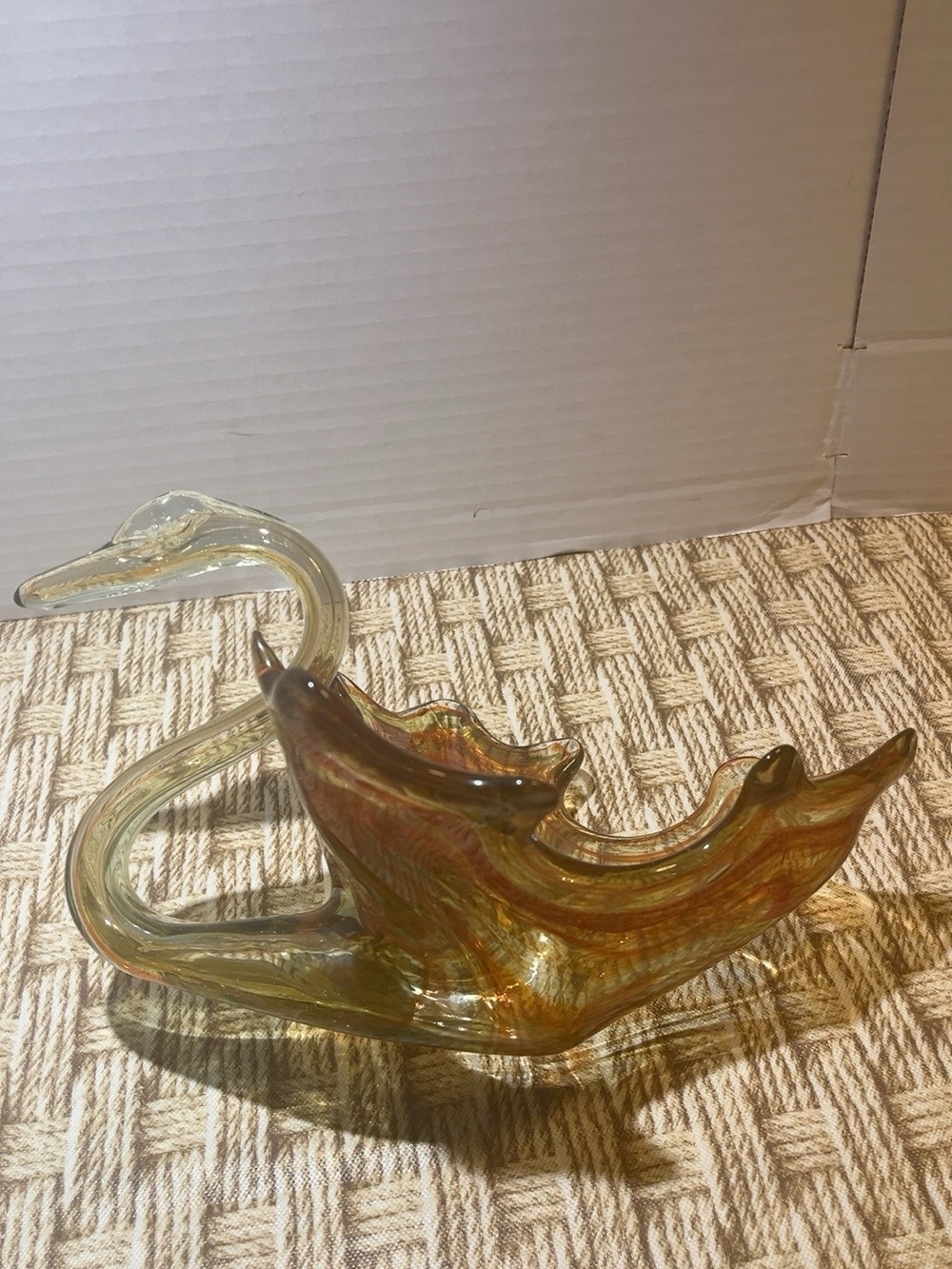 Hand-Blown Style Glass Swan Decor Murano style20